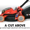 BAUMR-AG 40V Electric Cordless Lawn Mower Kit Battery Powered w/ 2x 2.0Ah Lithium Batteries