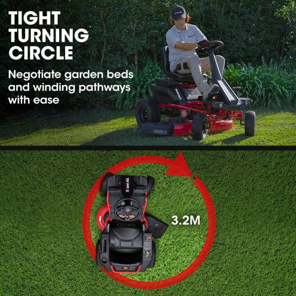 BAUMR-AG 30 Inch 48V Electric Ride On Lawn Mower Brushless Lawnmower 30″ – 300RX