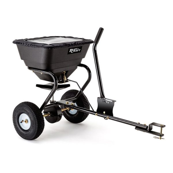 PLANTCRAFT Tow Behind Broadcast Spreader Seed Fertiliser Tow Rotary – 30 kg