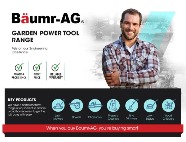 Baumr-AG 31CC Lawn Edger Petrol 4 Stroke Garden Grass Weed Trimmer Blade Cutting