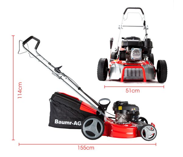 Lawn Mower 18 Petrol Self-Propelled Push Lawnmower 4-Stroke – 175cc