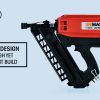 UNIMAC LXG3000 MkII 50-90mm 34-Deg Gas Framing Nail Gun, Commercial Brushless Gas Nailer, with 2 Li-Ion Batteries