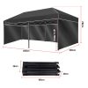 Red Track 3x6m Folding Gazebo Shade Outdoor Foldable Marquee Pop-Up – Black