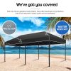 Red Track 3x6m Folding Gazebo Shade Outdoor Foldable Marquee Pop-Up – Black