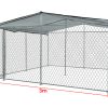 NEATAPET 3x3m Dog Enclosure Pet Outdoor Playpen Wire Cage Kennel Fence with Cover Shade