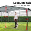 4x4m Dog Enclosure Kennel Large Chain Dogs Cat Cage Pet Animal Cover Shade Fencing Run Playpen