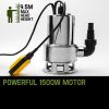 PROTEGE 1500W Submersible Dirty Water Pump Bore Tank Well Steel Automatic Clean