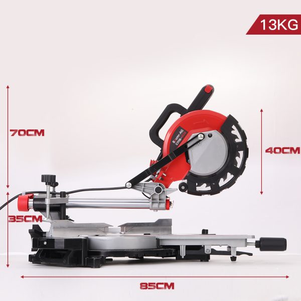 Baumr-AG Sliding Compound Mitre Saw Electric Bench Drop Chop Single Bevel Table