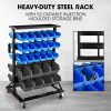 BAUMR-AG 52 Parts Bin Rack Storage System Mobile Double-Sided – Blue