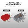 BAUMR-AG 52 Parts Bin Rack Storage System Mobile Double-Sided – Red