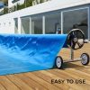 AURELAQUA 5.7m Swimming Pool Roller Cover Reel Adjustable Solar w/ Wheels Thermal Blanket