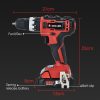 BAUMR-AG 20V Cordless Power Drill Kit Lithium Battery Hammer Drilling with Bag