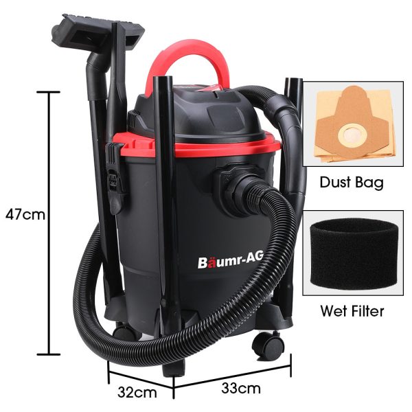 1200W Wet and Dry Vacuum Cleaner, with Blower, for Car, Workshop, Carpet – 20 L