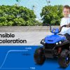 ROVO KIDS Electric Ride On ATV Quad Bike Battery Powered – Blue, 25W