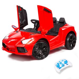 ROVO KIDS Lamborghini Inspired Ride-On Car, Remote Control, Battery Charger