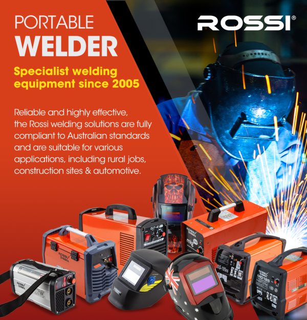 ROSSI 200 Amp Portable Inverter Arc Stick Welder, MMA DC Gas Inverter Welding Machine, 15A Plug