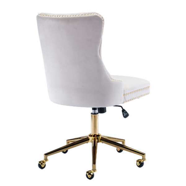 Velvet Home Office Chair – Beige