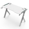 RGB Gaming Desk Y Shape White 140cm