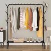 Clothing Rack with Bottom Shelf (Black)