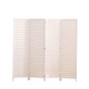 Braselton EKKIO 4-Panel Pine Wood Room Divider – White