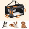 Dog Kennel Transport Box Folding Fabric Pet Carrier 60cm Grey