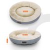 FEANDREA 55cm Dog Sofa Bed Round Shape Fabric Grey