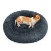 FEANDREA 60cm Dog Bed with Removable Washable Cusion Dark Gray