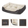 70cm Dog Bed Reversible Cushion Dark Grey