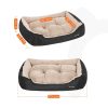 70cm Dog Bed Reversible Cushion Dark Grey