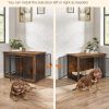 Dog Crate End Table for Medium Dogs up to 32kg Rustic Brown