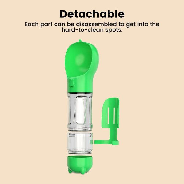 4 in 1 Pet Scooper and Feeder Green