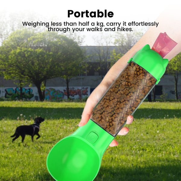 4 in 1 Pet Scooper and Feeder Green