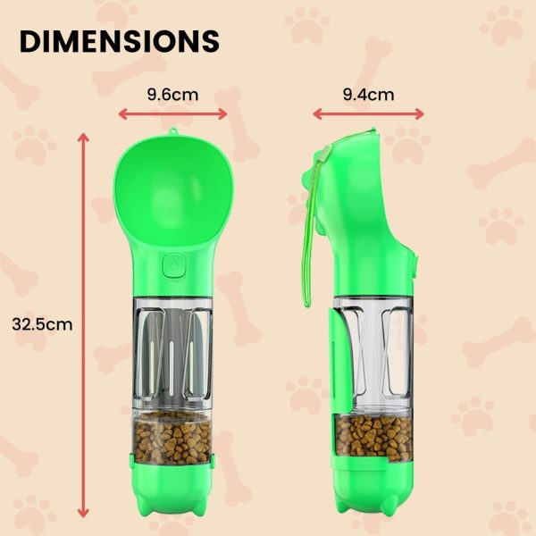 4 in 1 Pet Scooper and Feeder Green