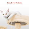 150cm Plush Cat Condo Cat Tree Beige