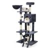 Floofi 155cm Plush Cat Condo Cat Tree Dark Grey FI-CT-173-ZZ