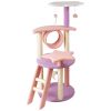 Floofi 101cm Galaxy Plush Cat Condo Cat Tree Pink Purple