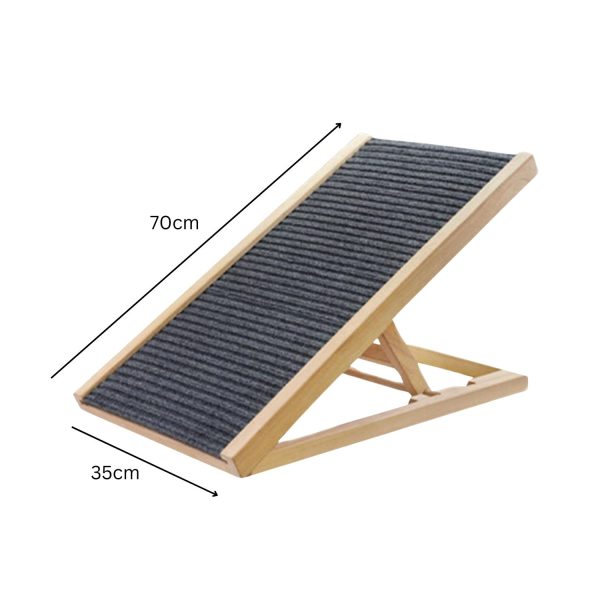 Wooden Adjustable Pet Ramp 70 x 35 cm