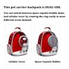 Floofi Space Capsule Backpack – Model 2 – Red