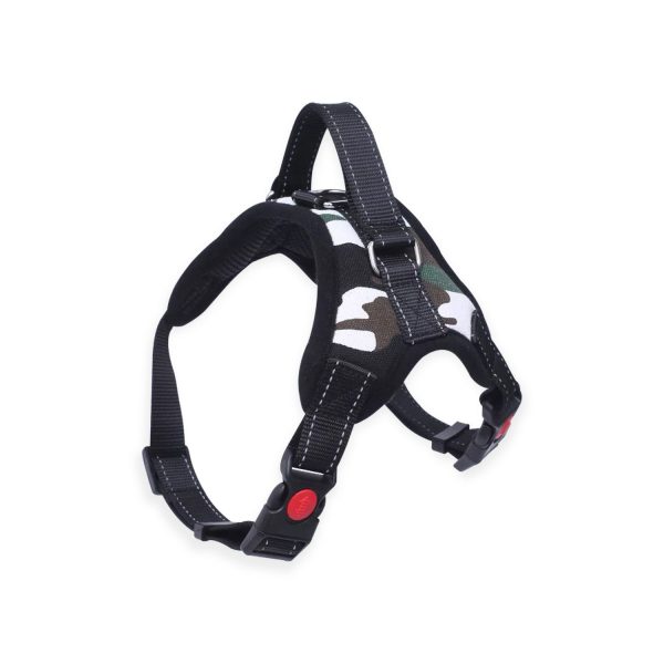 Dog Harness L Size (Army Green & White)