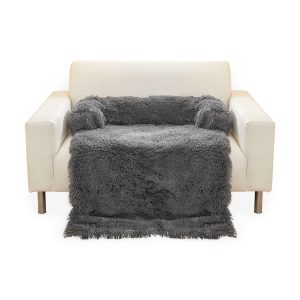 Pet Sofa Cover Soft with Bolster XL Size (Grey) FI-PSC-127-SMT