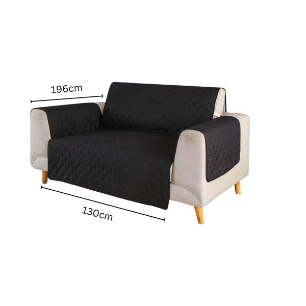 Pet Sofa Cover 2 Seat (Black) FI-PSC-107-SMT