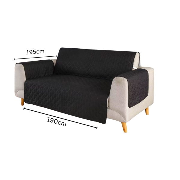 Pet Sofa Cover 3 Seat (Black) FI-PSC-111-SMT