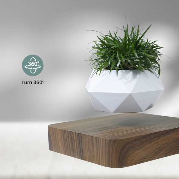 GOMINIMO Magnetic Levitating Plant Pot – Dark Brown