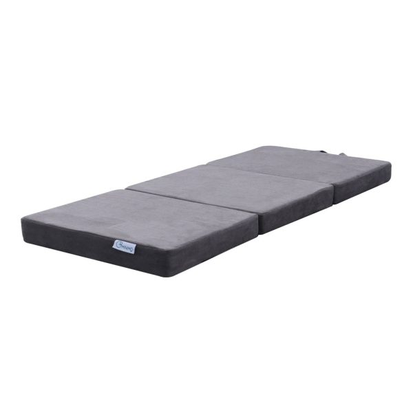 Batavia 3 Fold Folding Mattress – Light Grey