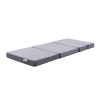 Bellport 4 Fold Memory Foam Folding Mattress Dark Grey Velvet GO-FM-104-EON