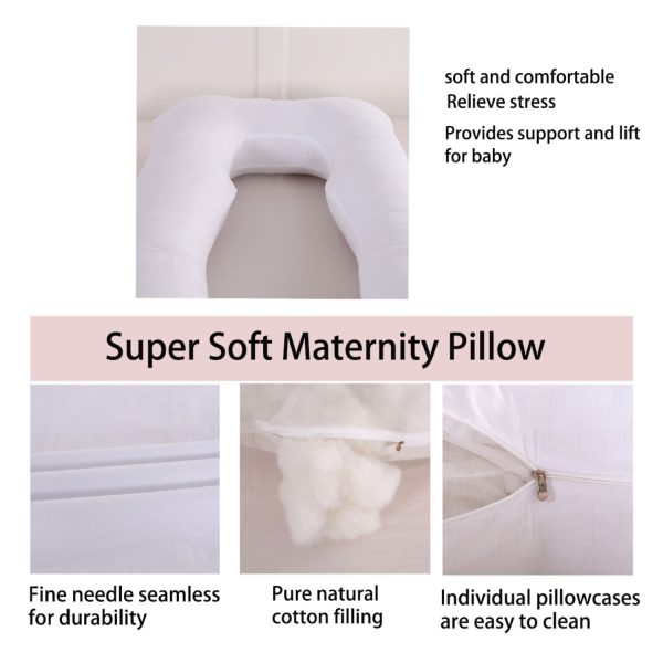 Pregnancy/Maternity/Nursing Pillow with Pillowcase (White) GO-PP-101-BL