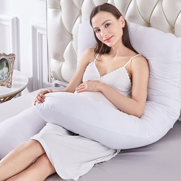 Pregnancy/Maternity/Nursing Pillow with Pillowcase (White) GO-PP-101-BL