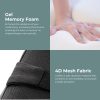 Memory Foam Lumbar Support Pillow with Adjustable Dual Strap (Black)