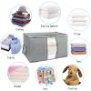 5 Pack 105L Clothes Storage Bag with Handles (Grey)