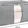 5 Pack 105L Clothes Storage Bag with Handles (Grey)